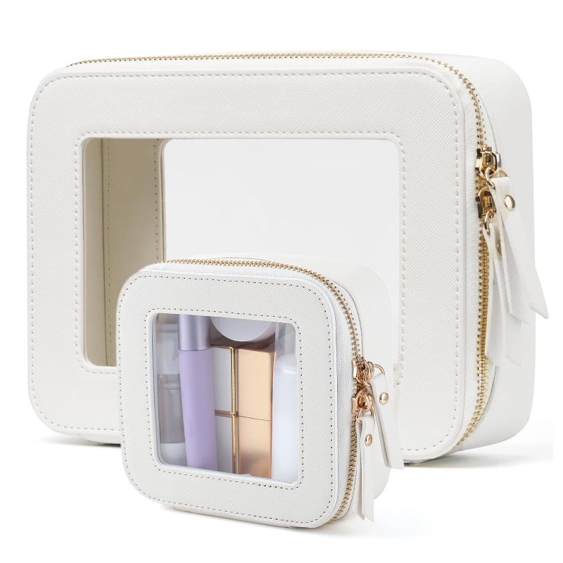 FASAOH Clear Makeup Bagswith Mini Cosmetic BagsTravel Toiletry Bags for WomenPortable Cosmetic Bags Case Transparent Waterproof Cosmetic Organizer Storage Bags for Women Men - Image 2