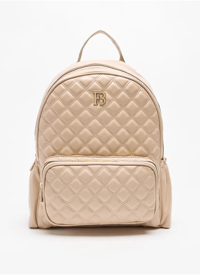 فلورا بيلا من شو إكسبرس Quilted Backpack with Adjustable Straps and Zip Closure