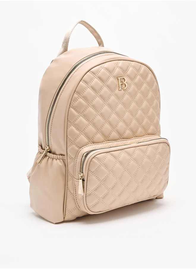 فلورا بيلا من شو إكسبرس Quilted Backpack with Adjustable Straps and Zip Closure