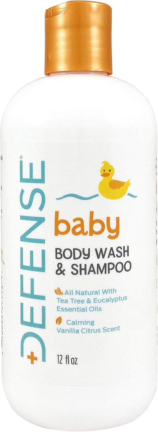 Defense Soap شامبو وغسول جسم للأطفال من ديفنس صابون مع زيت شجرة الشاي وزيت جوز الهند وزيت الأوكالبتوس وزيت الزيتون والألوة 12 أونصة سائلة - Image 1