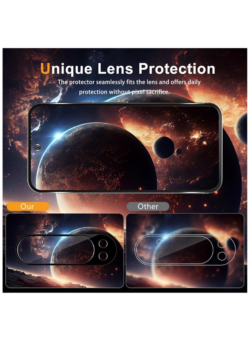 عام واقي شاشة للخصوصية + واقي عدسة الكاميرا متوافق مع Google Pixel 9 Pro XL، [2+2 عبوة] زجاج مقسّى بصلابة 9H مضاد للتجسس لجهاز Google Pixel 9 Pro XL. - Image 2