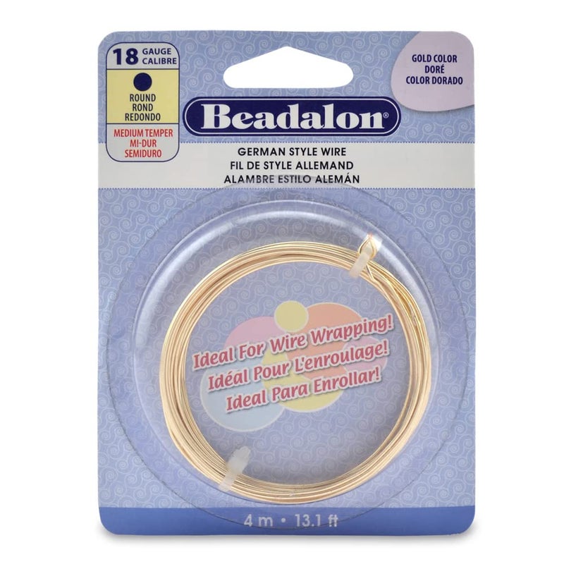 Beadalon German Style Wrapping Wire Round Gold Color 18 Gauge 4 m 13 ft - Image 3