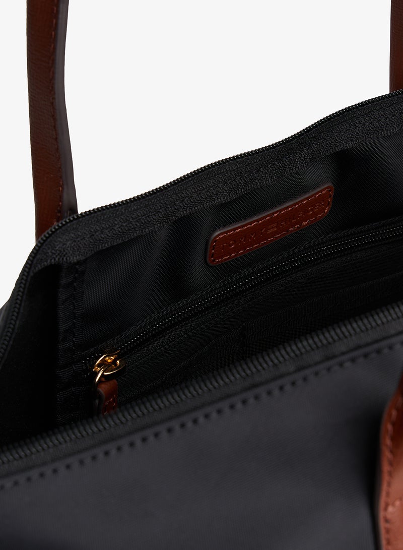 TOMMY HILFIGER TH Monogram Plaque Nylon Tote Bag - Image 5