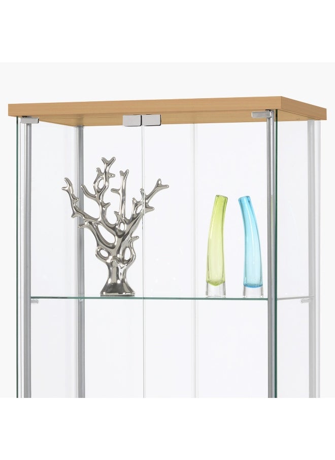 Home Box Dover Curio Cabinet with 2 Doors and 3 Shelf  - Image 3