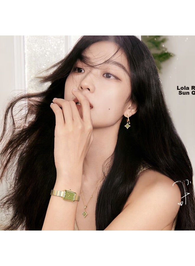 Lola Rose New Square Sugar Green Watch, Luxury Women's Watch, Steel Strap, Birthday Gift For Girlfriend - Image 2