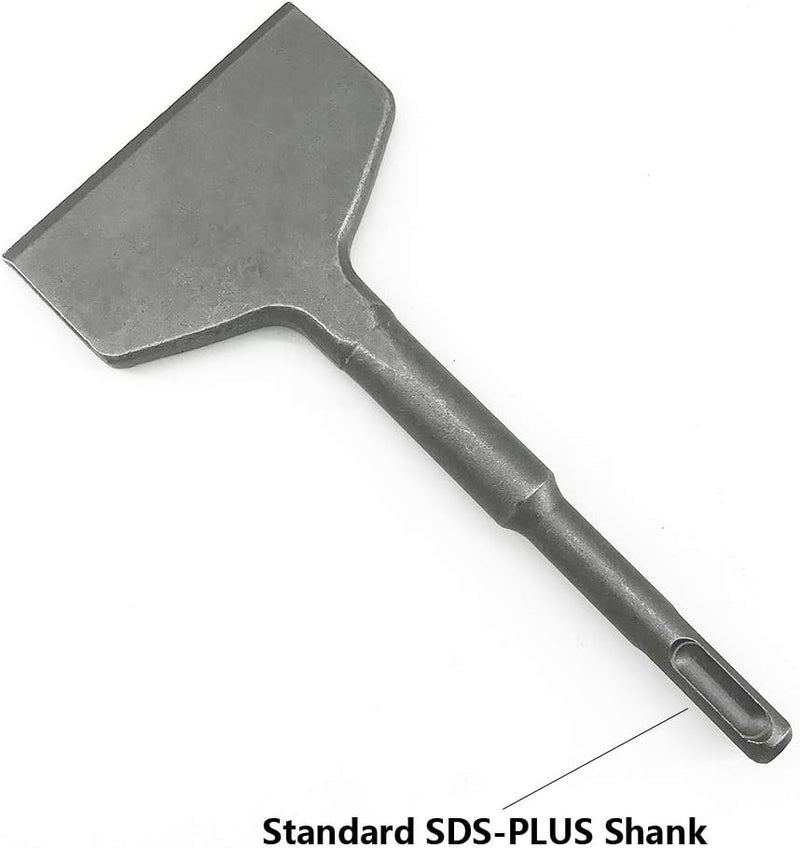 SPKLINE 3" x 6.5" Concrete Tile Thinset Scaling Chisel SDS-Plus Shank Thinset Tile Scraper Flat Wide Chisel Bit Floor Scraper Works with SDS+ Rotary Hammers and Demolition Hammers - Image 3