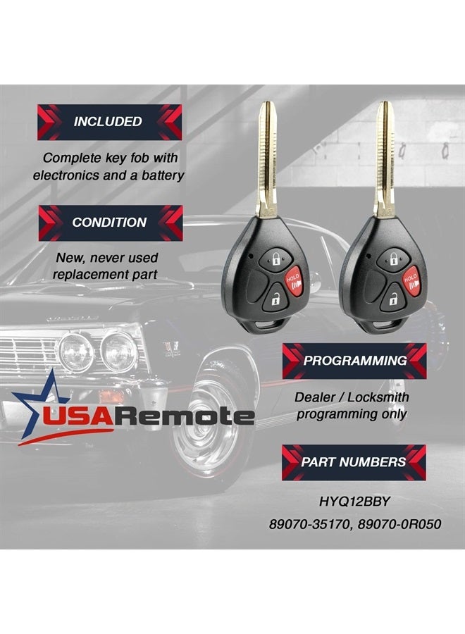 USARemote Key Fob Keyless Entry Remote fits Toyota 4Runner, Rav4, Yaris (HYQ12BBY G, Set of 2) - Image 3