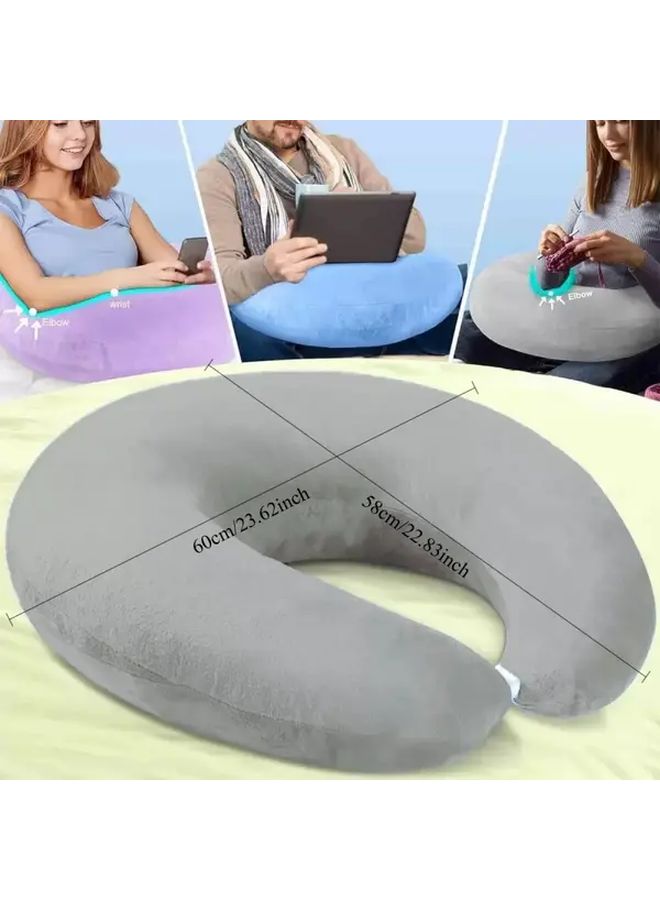 وسادة دعم للحوامل مريحة بتصميم 32 مشهدًا، لون أزرق سماوي، تدعم أسفل الظهر والبطن - Image 3
