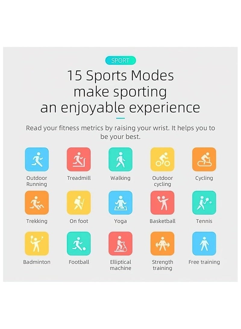 ميبرو ساعة ذكية لايت مع جهاز تتبع اللياقة البدنية باللون الأسود - Image 3