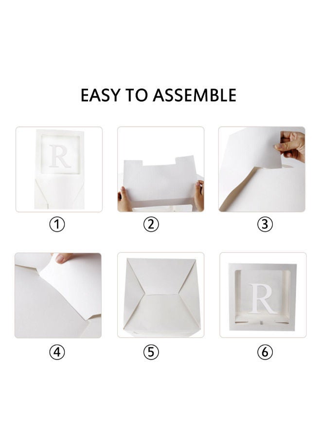 NIBEMINENT Letter R Transparent Balloon Decoration Box 30 x 30centimeter - Image 3