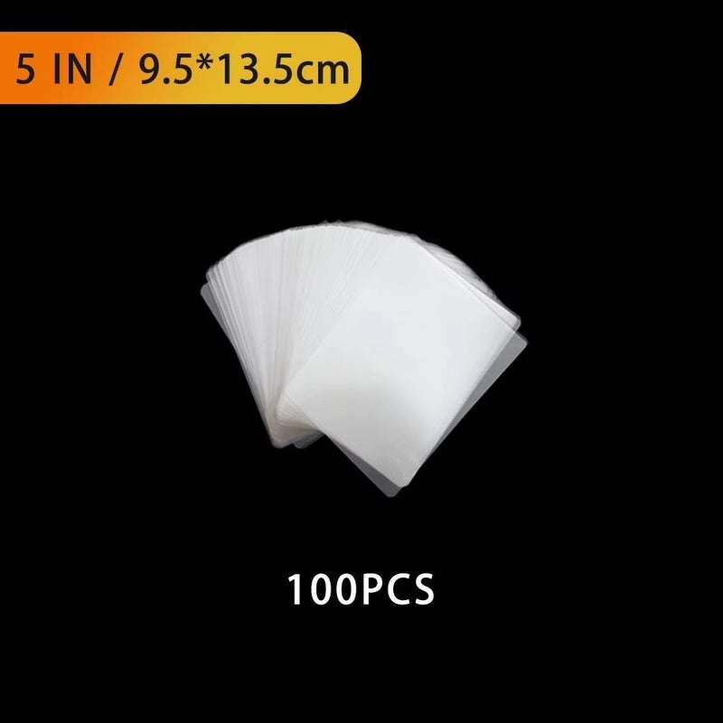 5 Inch PET Thermal Laminating Pouches Transparent Glossy Plastic Film For Hot Laminator Machines Certificates Photos Posters Business Cards Receipts - Image 3
