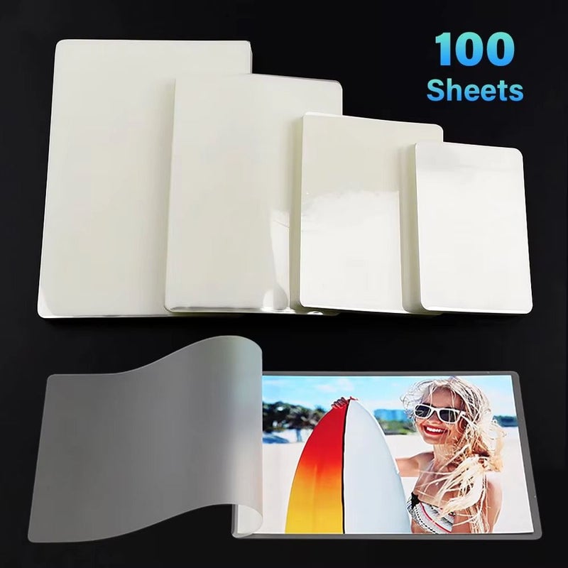 5 Inch PET Thermal Laminating Pouches Transparent Glossy Plastic Film For Hot Laminator Machines Certificates Photos Posters Business Cards Receipts - Image 1