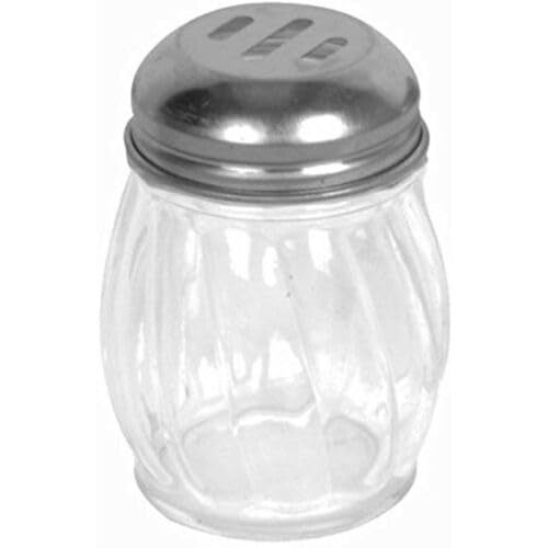 Great Credentials© Grated Cheese or Red Pepper Swirl Glass Shaker (Slotted Top) - Image 3