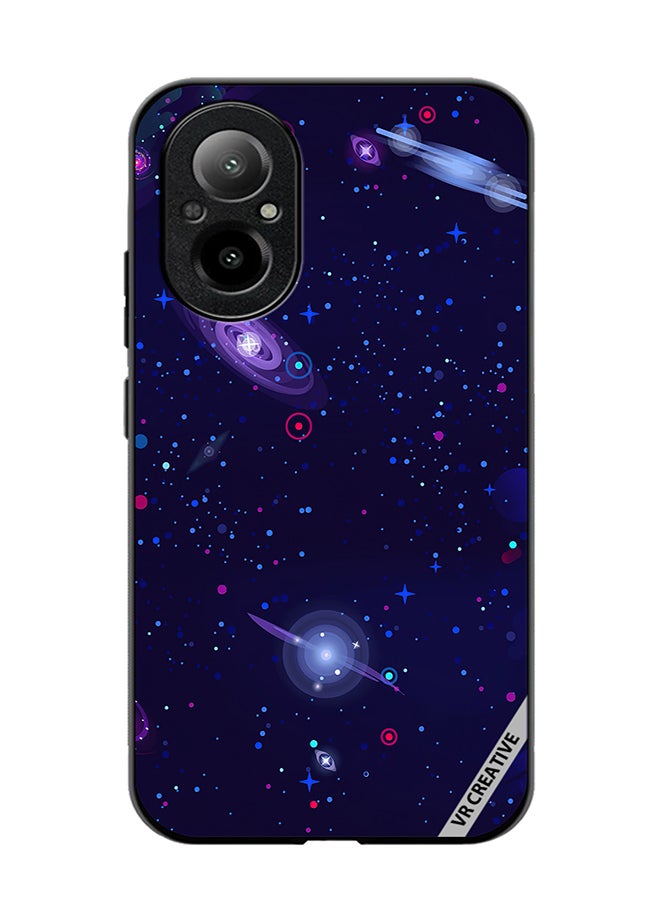 VR CREATIVE Protective Case Cover For Realme C67 4G Galaxy Space Design Multicolour - Image 1