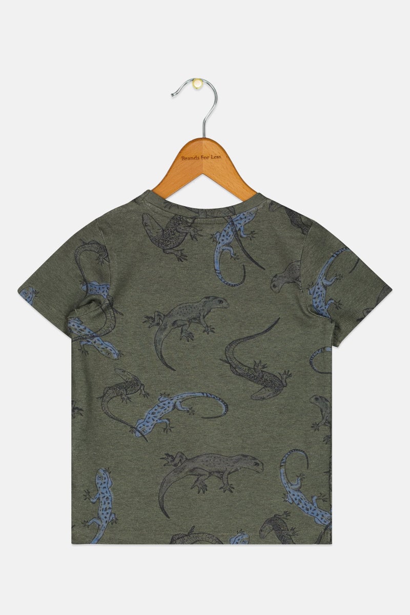 NAME IT تي شيرت قصير الأكمام للأولاد الصغار بطبعة شاملة، متعدد الألوان - Image 2