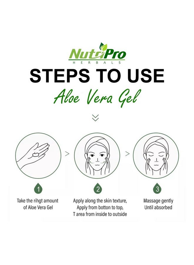 NutriPro Pure Aloe Vera Skin Gel 240 ml | With Pure Aloe Vera & Vitamin E for Skin (Paraben Free) | For Acne, Scars, Glowing & Radiant Skin - Image 5