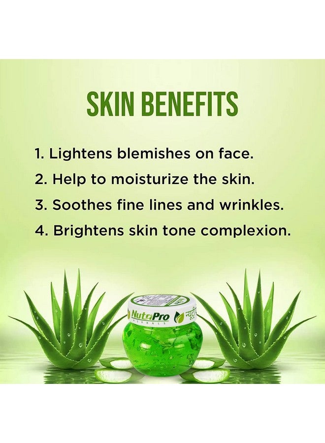 NutriPro Pure Aloe Vera Skin Gel 240 ml | With Pure Aloe Vera & Vitamin E for Skin (Paraben Free) | For Acne, Scars, Glowing & Radiant Skin - Image 3