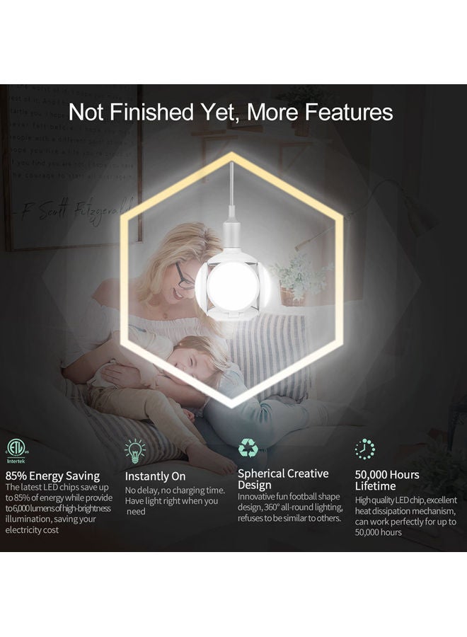 Y&D FA-2940W Bluetooth Football UFO Lighting LED White 13.5x12x12cm - Image 3