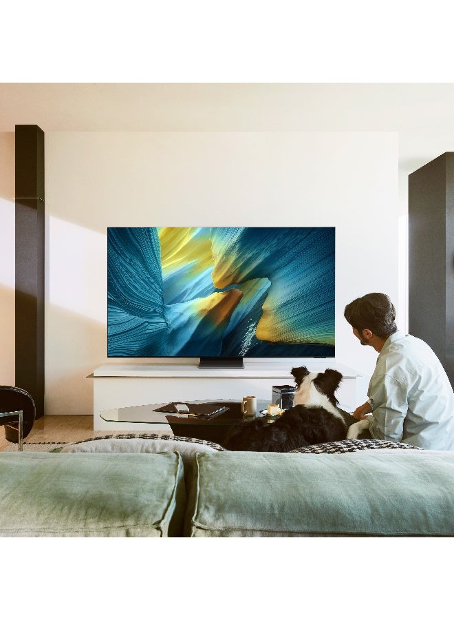 Samsung 77 Inch OLED TV, S95F, 4K, NQ4 AI Gen3 Processor, Glare Free, OLED HDR Pro, Motion Xcelerator 165Hz,  Vision AI Smart TV, QA77S95FAUXZN (2025 - UAE Version) S95F GRAPHITE BLACK - Image 2