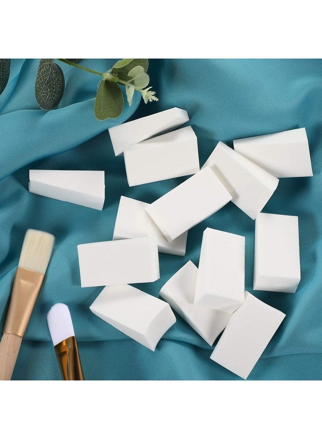 TecUnite 100 Pieces Cosmetic Sponges Latex Makeup Foam Wedges Foundation Beauty Tools (White) - Image 5