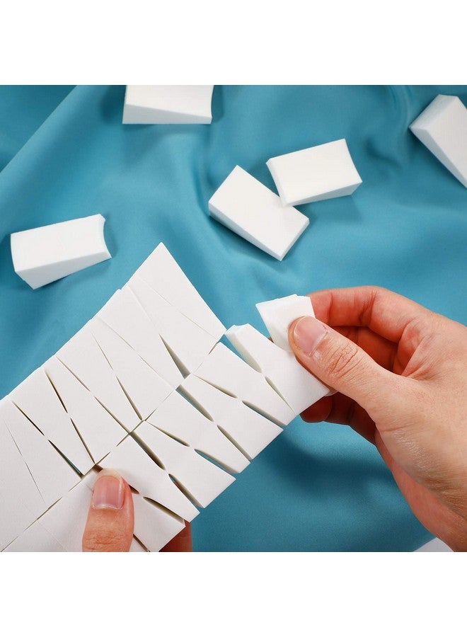 TecUnite 100 Pieces Cosmetic Sponges Latex Makeup Foam Wedges Foundation Beauty Tools (White) - Image 4