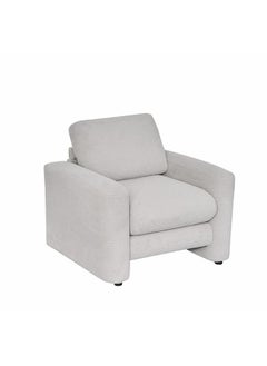 DANUBE HOME Miles 1 Seater Fabric Sofa Armchair Modern Design Single Seater Accent Chair Comfortable Living Room Furniture L91Xw85Xh85Cm - Light Grey  - Image 2