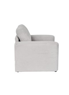 DANUBE HOME Miles 1 Seater Fabric Sofa Armchair Modern Design Single Seater Accent Chair Comfortable Living Room Furniture L91Xw85Xh85Cm - Light Grey  - Image 5