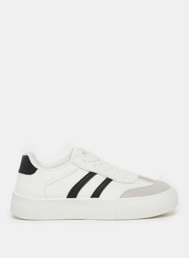 Styli Styli Striped Lace Up Sneakers