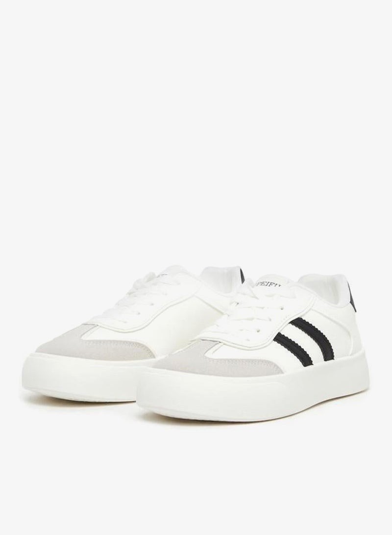 Styli Striped Lace Up Sneakers - Image 2