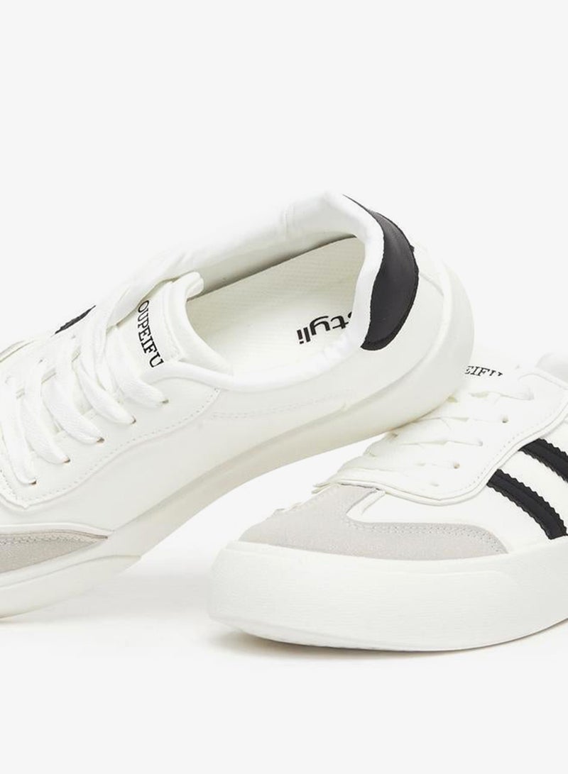 Styli Striped Lace Up Sneakers - Image 3