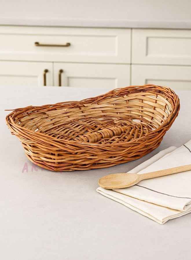 ARTSY® Multipurpose Decorative Hand Woven Cane Basket, Bamboo basket, puja basket, Used For Storage, Gift hamper decoration,Pack of 1 Piece, Brown - Image 2