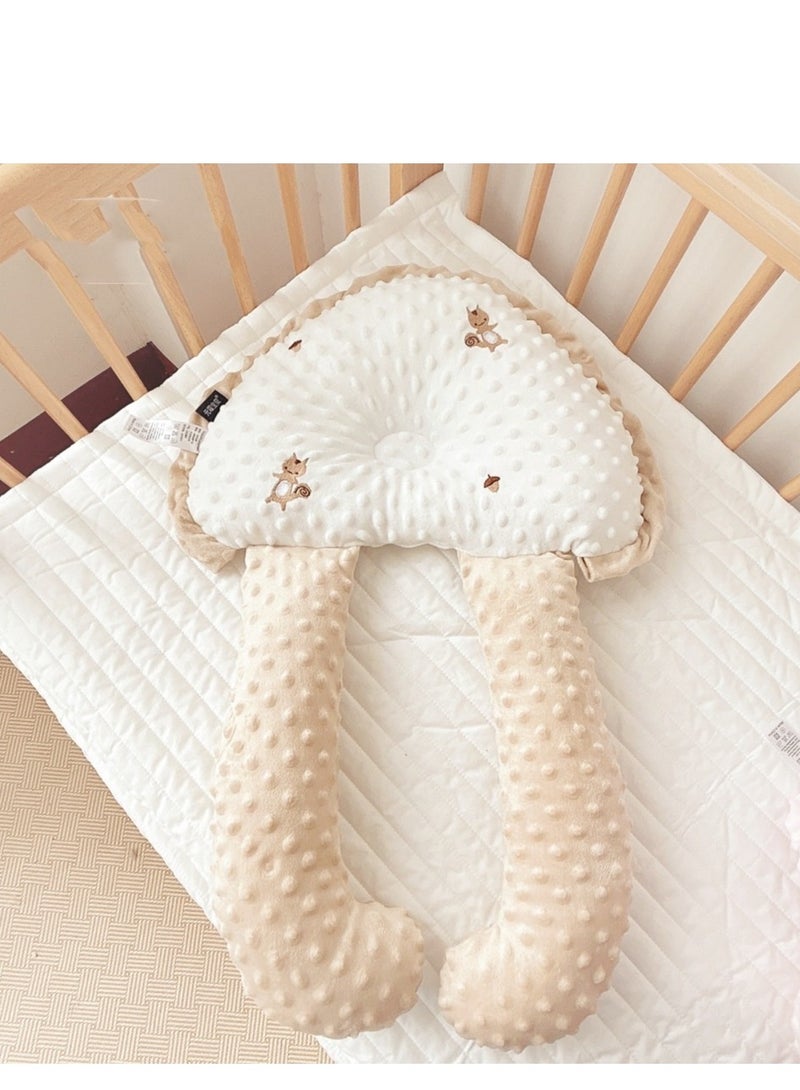 ميكسد وسادة تشكيل رأس الطفل، وسادة تشكيل رأس الطفل، فراش للأطفال الرضع والأطفال الصغار، وسادة دعم للرقبة من إسفنج الذاكرة للأطفال، ارتفاع قابل للتعديل، مع عمودين تثبيت قابلين للإزالة