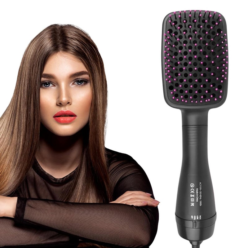 XENGVA Hot Air Brush for Hair Dryer Volumizer 3in1 Blow Dryer Brush with Kerashine Titanium Ions One Step Keratin Infused Bristles for Straightening Curling Styling AntiFrizz Lightweight Fast Drying Gift for Sister Wife Girl - Image 1