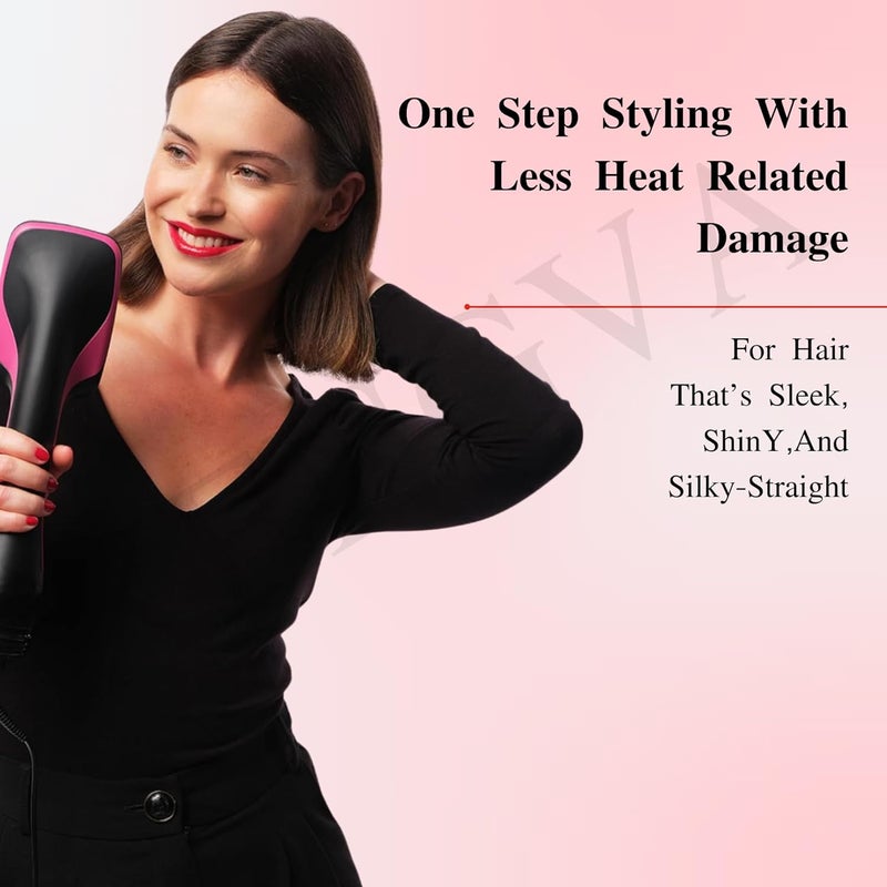 XENGVA Hot Air Brush for Hair Dryer Volumizer 3in1 Blow Dryer Brush with Kerashine Titanium Ions One Step Keratin Infused Bristles for Straightening Curling Styling AntiFrizz Lightweight Fast Drying Gift for Sister Wife Girl - Image 5
