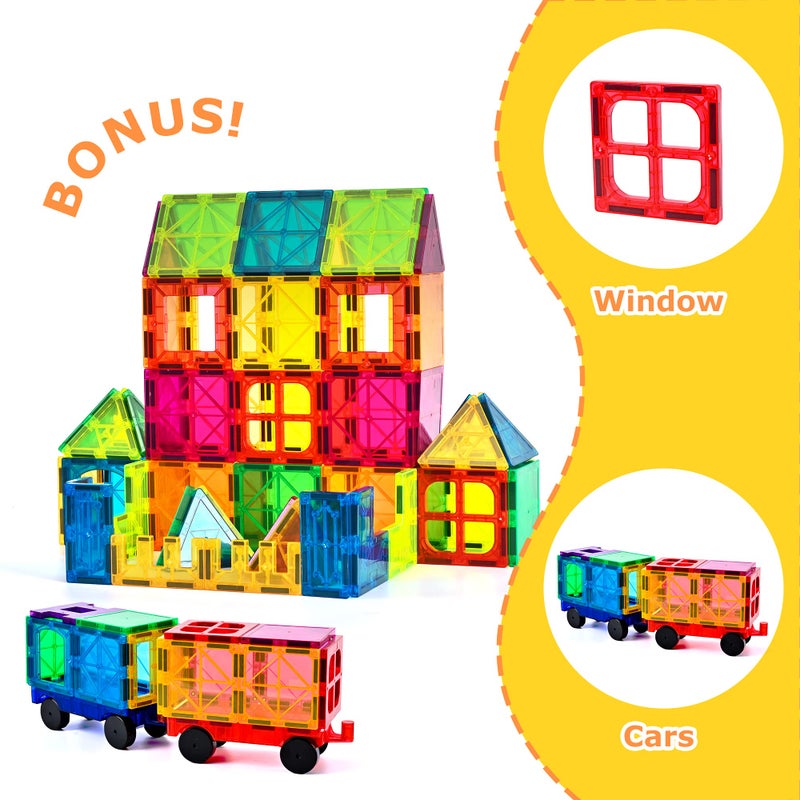 cossy 120Pcs Magnetic Tiles Magnetic 3D Building Blocks Set Educational Construction Toys for 3+ Year Old Kids with Stronger Magnets, Educational Toys, Recreational, Conventional - Image 4