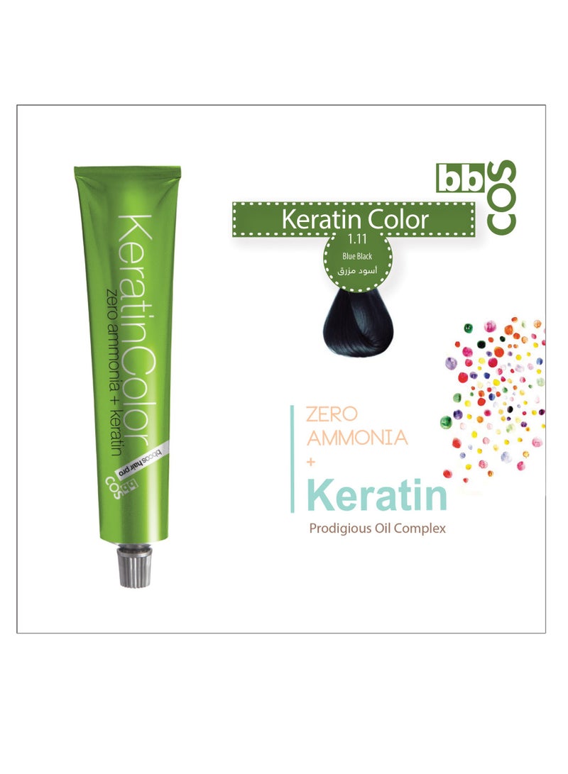 Keratin Hair Color 100 ml 1.11