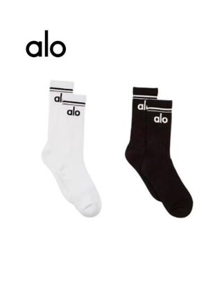 Alo Yoga 2 Pcs Alo Socks Men'S And Women'S Sports And Leisure Cotton Socks-  20cm Length | Best Price KSA | Riyadh, Jeddah