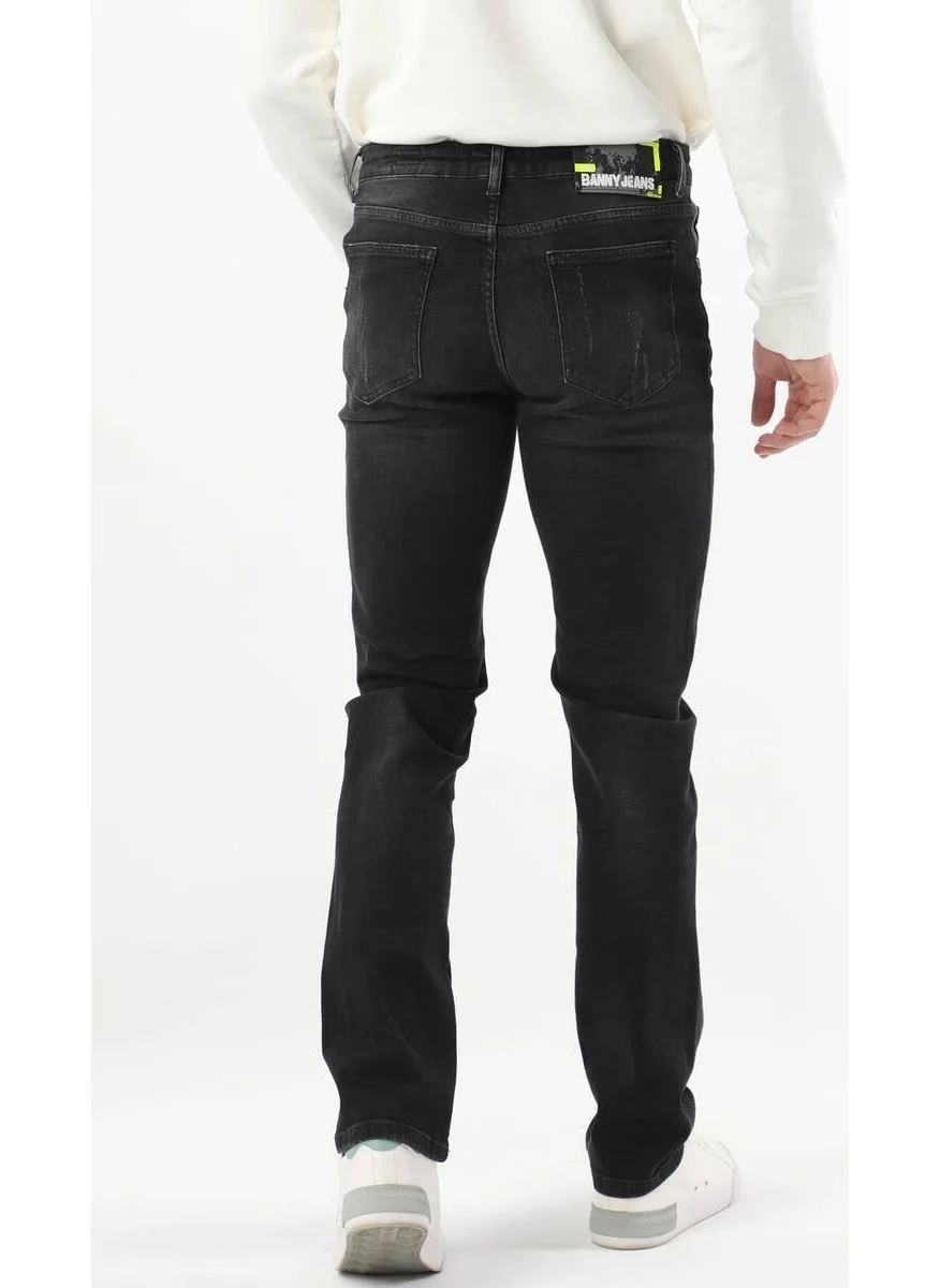 باني جينز Men's Series Ripped Jeans Black