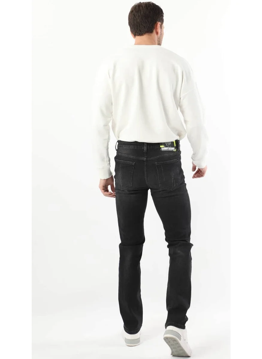 باني جينز Men's Series Ripped Jeans Black