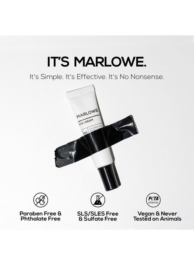 Marlowe No. 127 Mens Eye Cream with Vitamin C, Caffeine and Moisturizing Squalane for Puffiness, Wrinkles & Dark Circles, Targeted Under Eye Skin Care, 0.5 FL Oz - Image 4