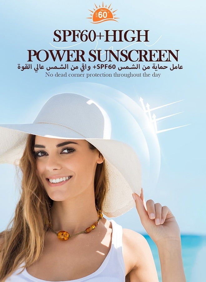 SADOER Water Resistant and Non-Greasy Sunscreen Lotion With Broad Spectrum, Nicotinamide Face & Body Sunscreen SPF 60, UVA & UVB Protection, Whitening,Lightweight & Fast-absorbing,30g+40g - Image 5