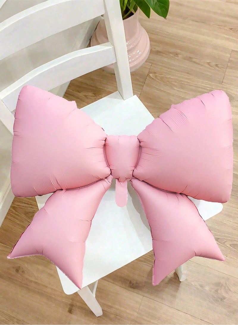 Birthday party decoration set of 4 pink balloons featuring heart and bow designs – perfect decoration for birthdays, baby showers, gender reveal parties, and kids celebrations. - Image 3