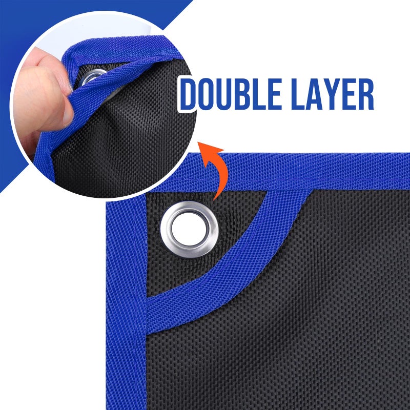 YOOFAN Wrench Roll Up Pouch â€“ Wrench Organizer with 12+1 Pockets, Wrench Bag with Handle, Wrench Holder for Hanging, Blue â€“ Metric - Image 4