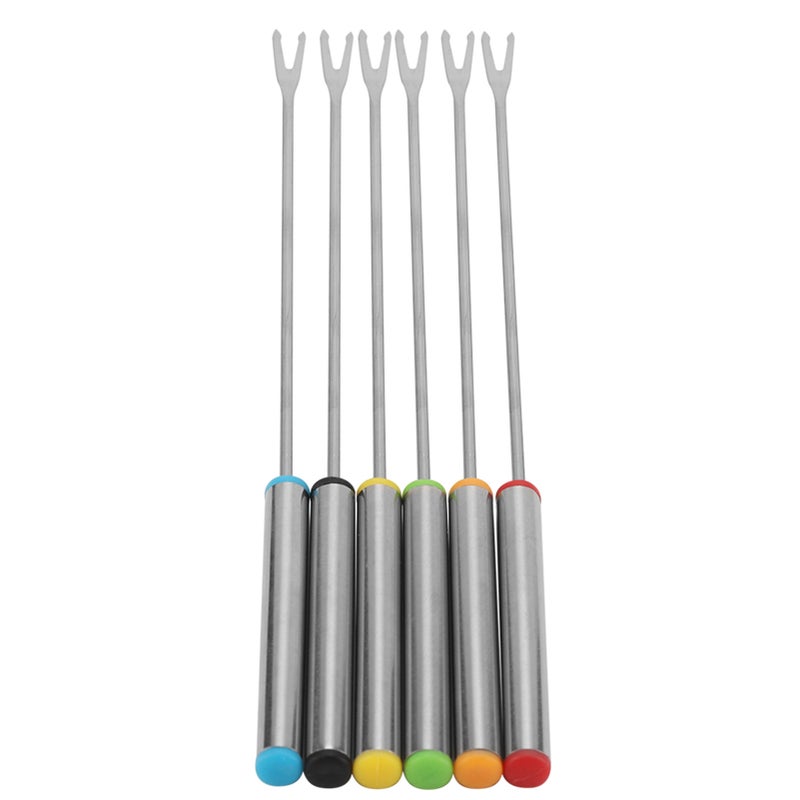 6pcs/Set Stainless Steel Chocolate Cheese Dessert Fondue Pot Forks Kitchen Tool Tableware - Image 1