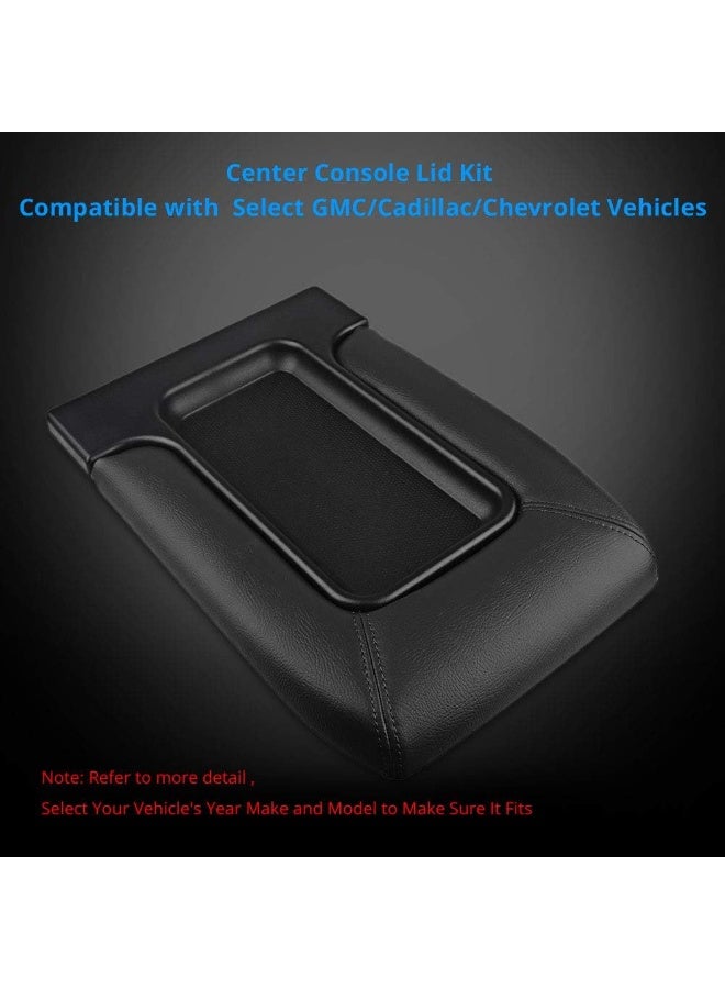 KISSUN Compatible with Center Console Lid Replacement Cover Armrest Kit Chevy GMC Pickup Truck Suburban Tahoe Silverado Sierra Yukon XL Replaces 19127364 (Black) - Image 5