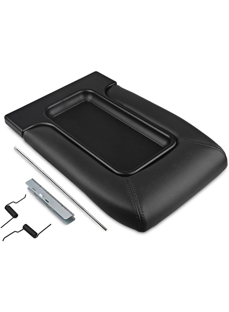 KISSUN Compatible with Center Console Lid Replacement Cover Armrest Kit Chevy GMC Pickup Truck Suburban Tahoe Silverado Sierra Yukon XL Replaces 19127364 (Black) - Image 1
