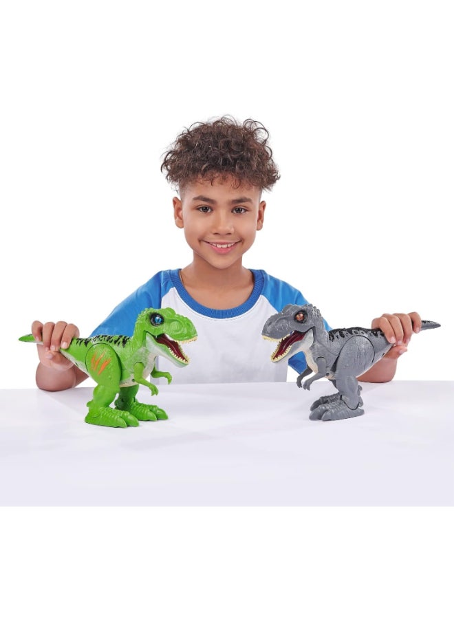 Robo Alive Attacking Green T-Rex Battery-Powered Robotic Toy by Zuru, Dinosaur Toy, Birthday Gift For Boys 3 Years Old And Up - Image 2