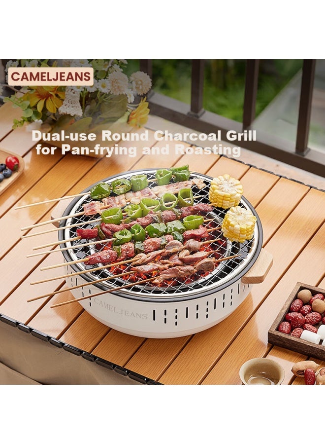Cameljeans Complete Hot Pot And Tea Set Small Household Charcoal Bbq Grill Outdoor Patio 174bj35742 Off-white - Image 5