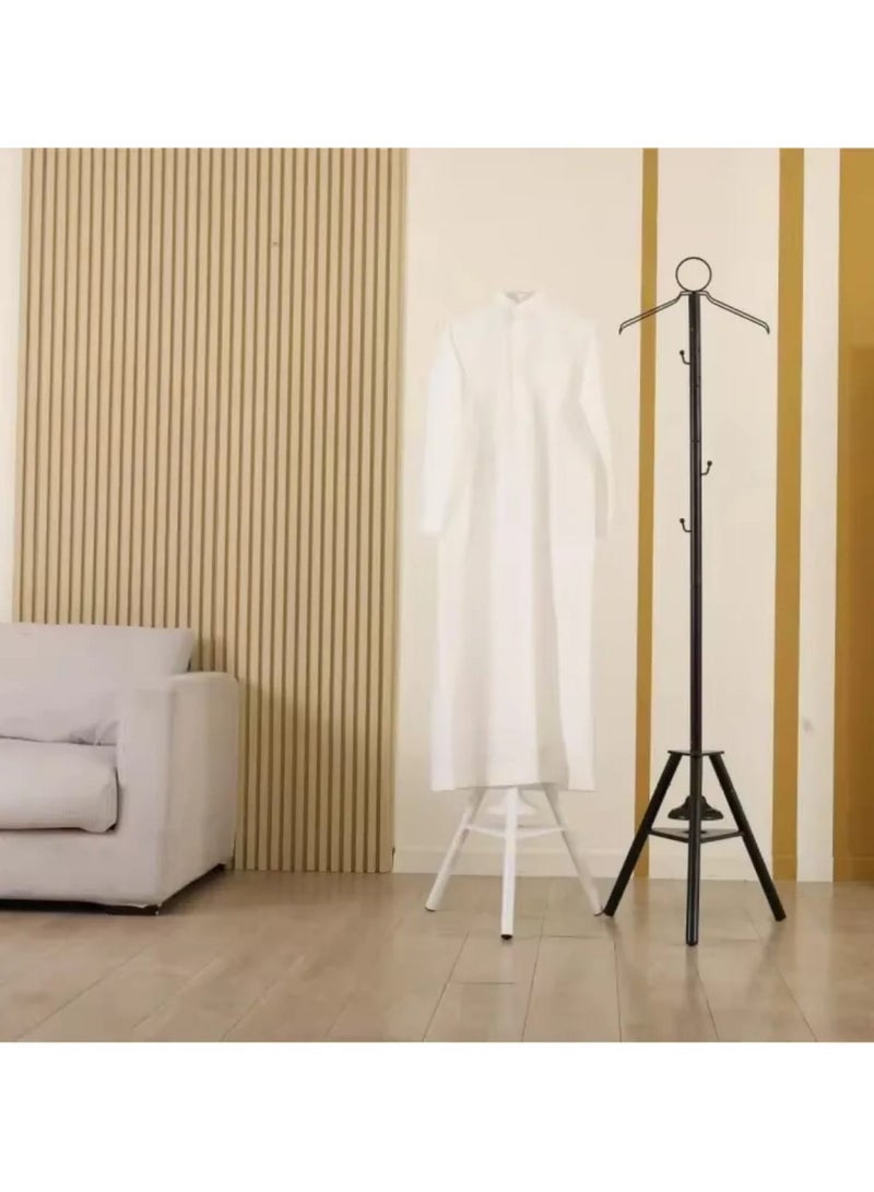 Eagle Middle East Double-Tier Metal Clothing Organizer Smoked Iron Art Rack for Coat Robe Storage Cross-Border(175cm) - Image 1