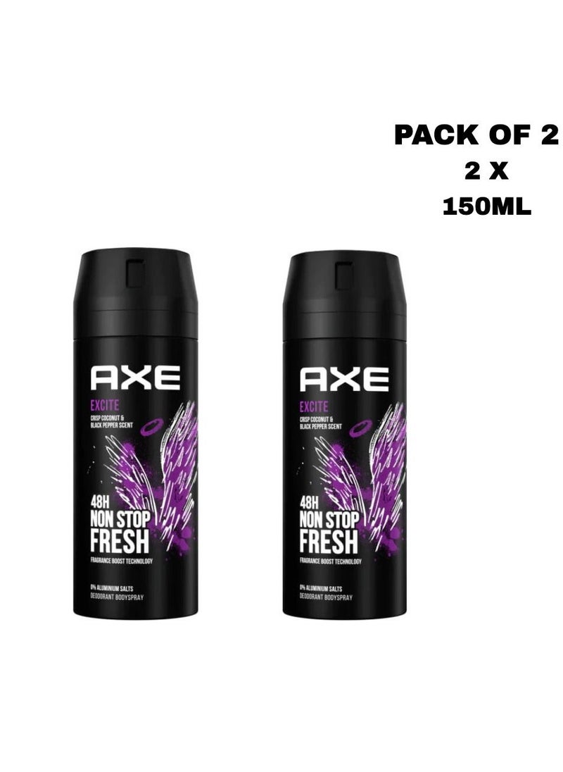 Axe Excite Body Spray 150ml Pack of 2 - pzsku/Z3509584861D1705A7855Z/45/_/1682345958/818975ee-47f7-4ff8-910c-913f0782edd8